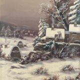 Suite de 4 tableaux hst "les quatre saisons" par l. lartigan xix° / xx°