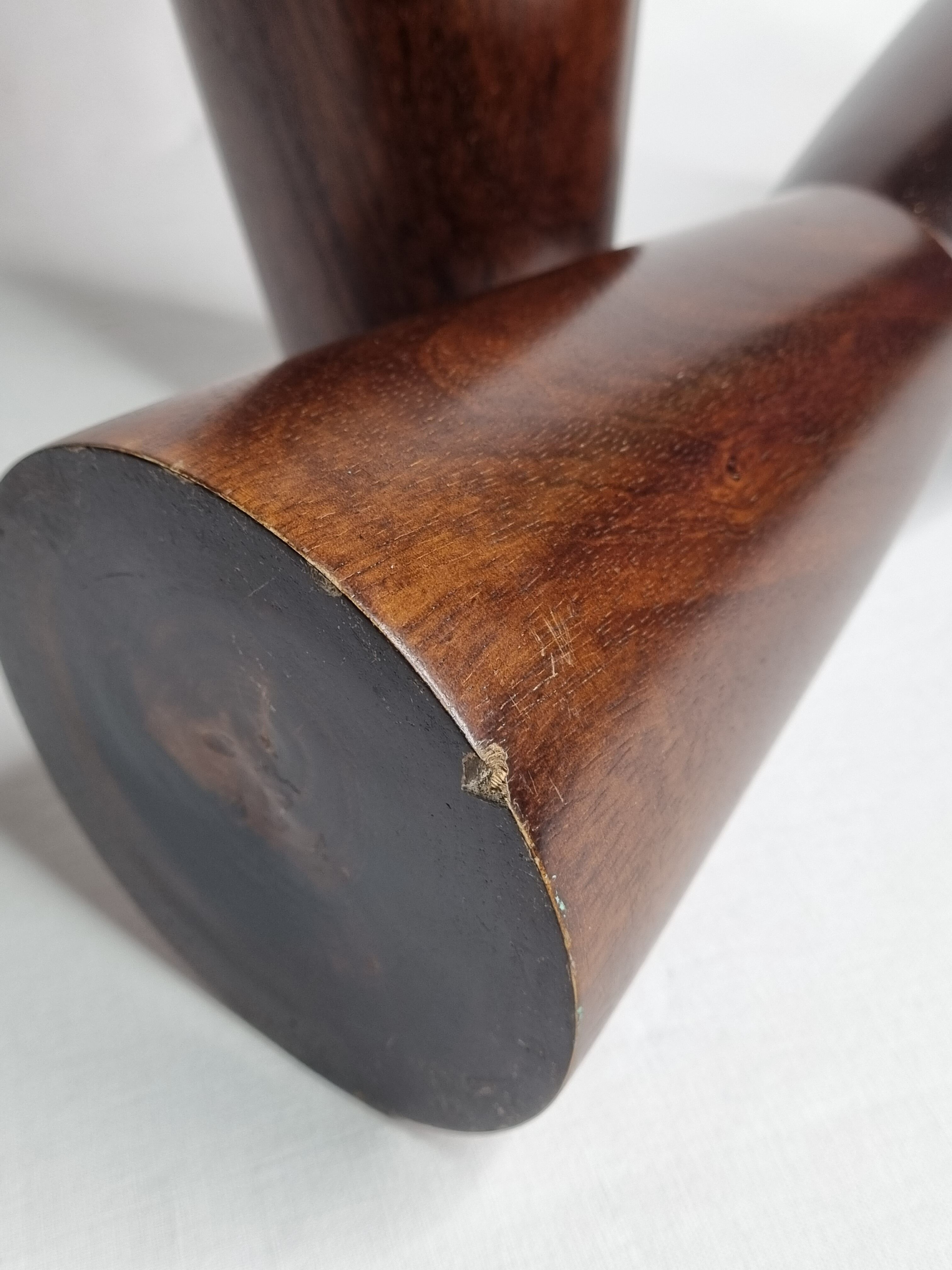 Pair of bamboo design vases, vintage, 80s, 30 cm