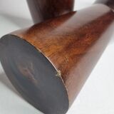 Paire de vases design en bambou, vintage, années 80, 30 cm
