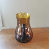 Pichet rond vintage verre couleur ambre