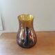 Vintage round pitcher amber glass
