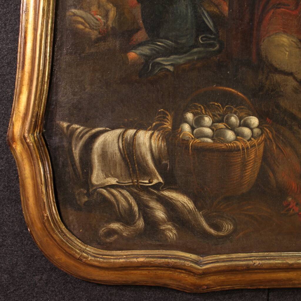 Great 17th century Italian painting, the sacking of the city