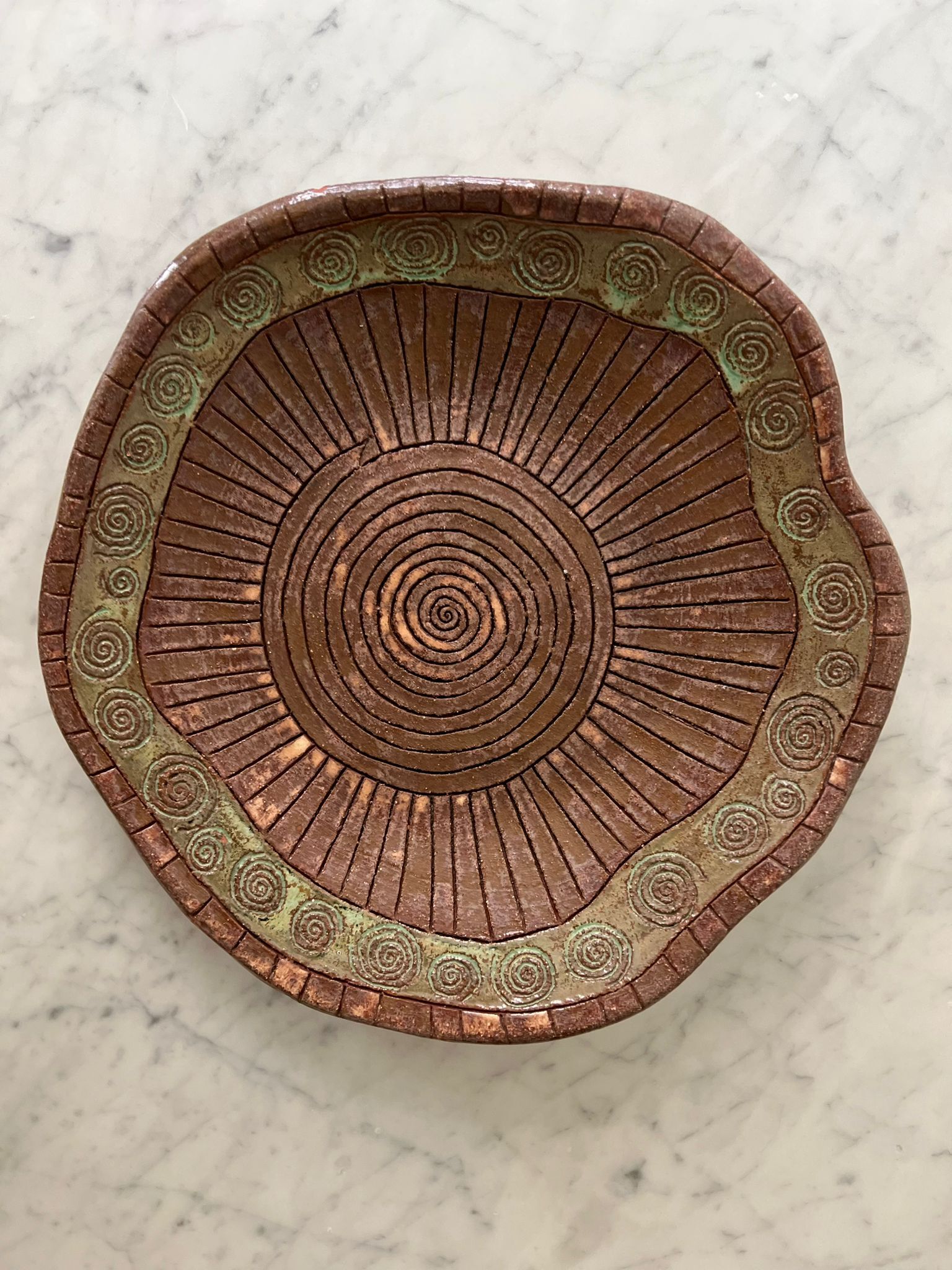 Scandinavian ceramic salad bowl dish year 50/60