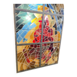Vitrail d'art contemporain de gérard hermet 280x160cm - maison lorin à char