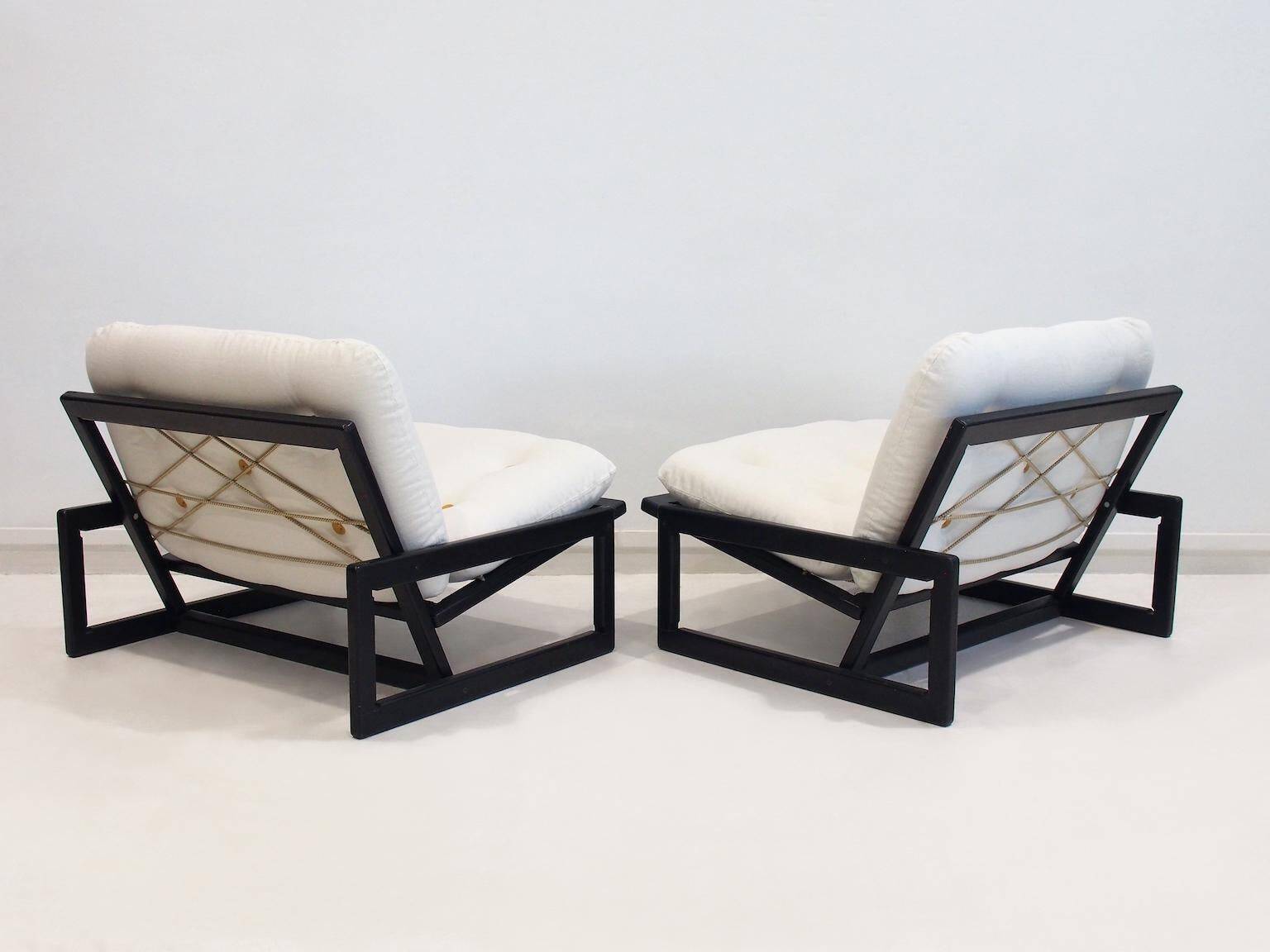 Pair of Carlotta sun loungers by Afra and Tobia Scarpa for Cassina
