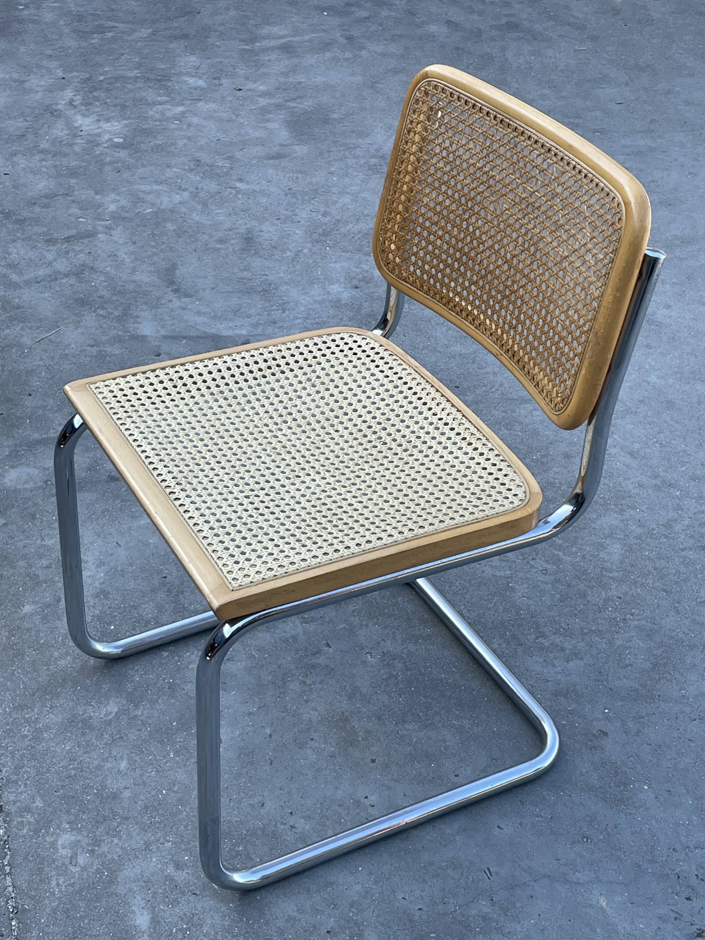 Cesca design chair model b32 in chrome