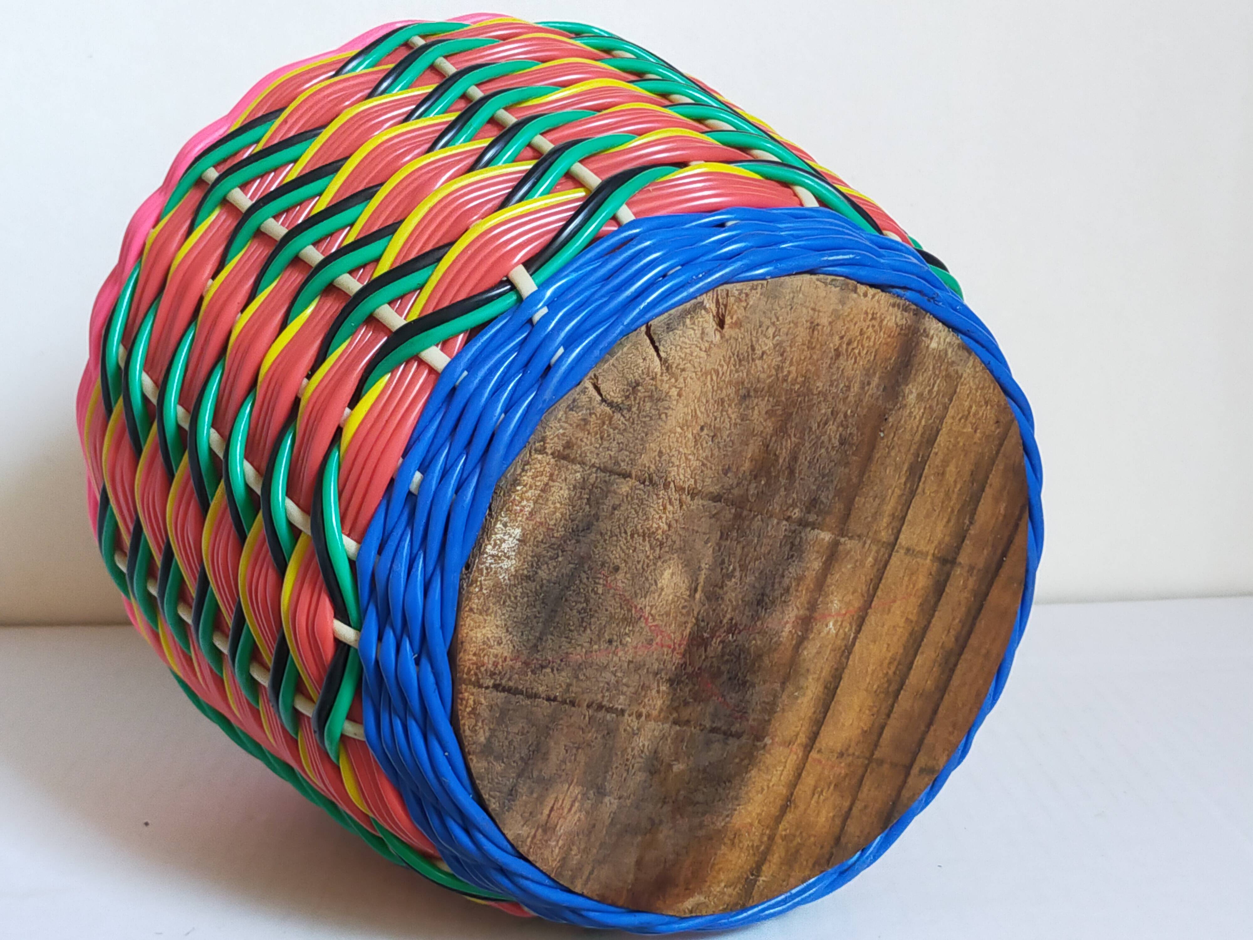 Dame-Jeanne scoubidou vintage 4 liters