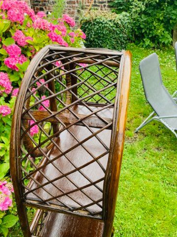 Vintage rattan bookcase