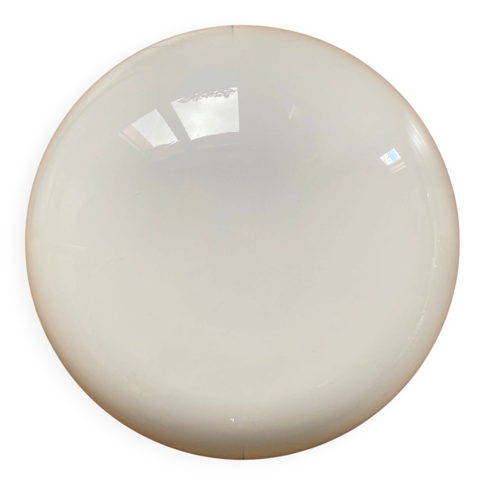 Wall-mounted ceiling light half-spherical 25 cm white opal glass