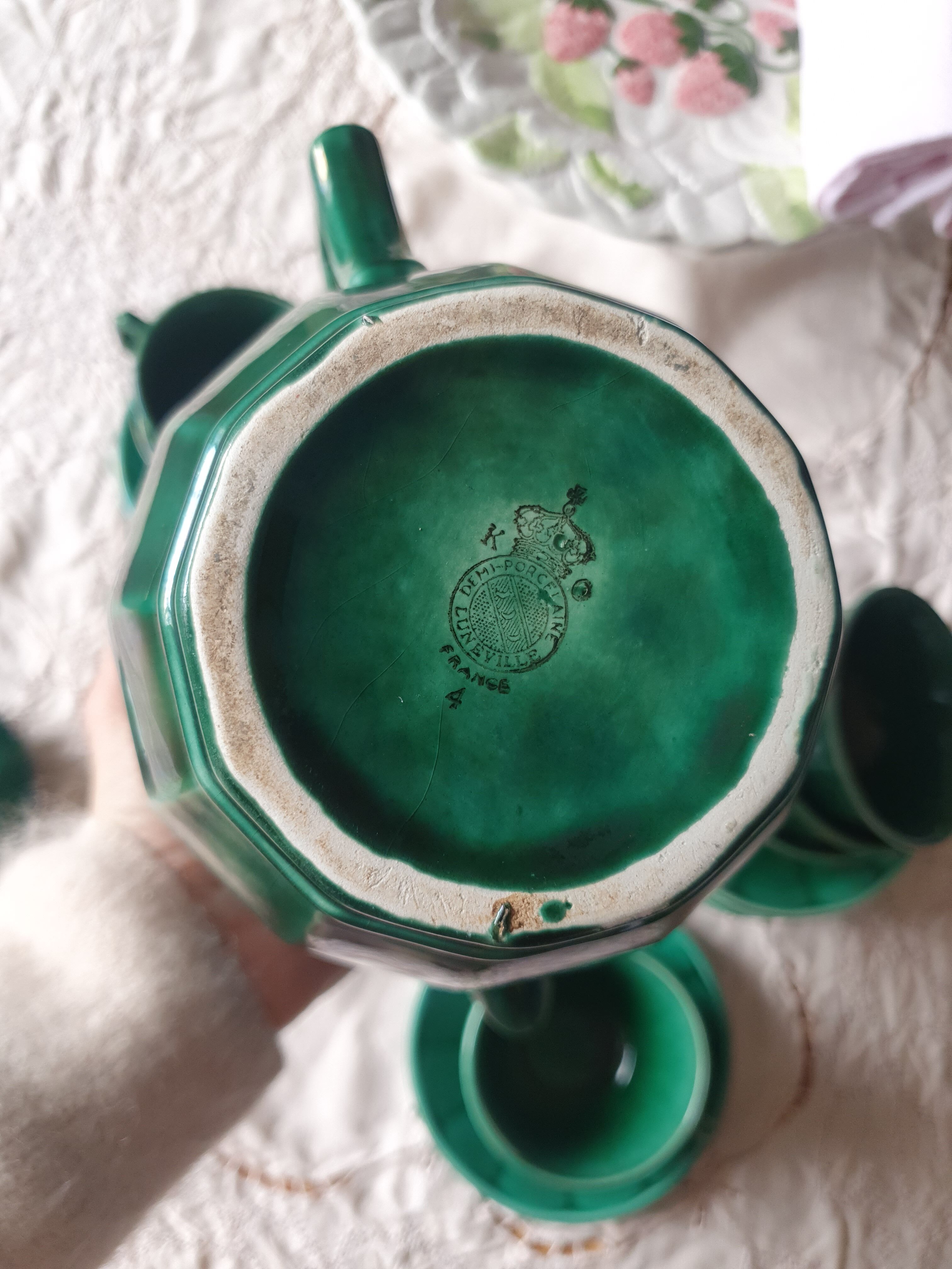 Service à café, thé art déco KG Lunéville