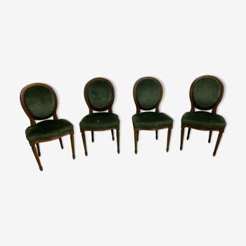 4 chaises médaillon