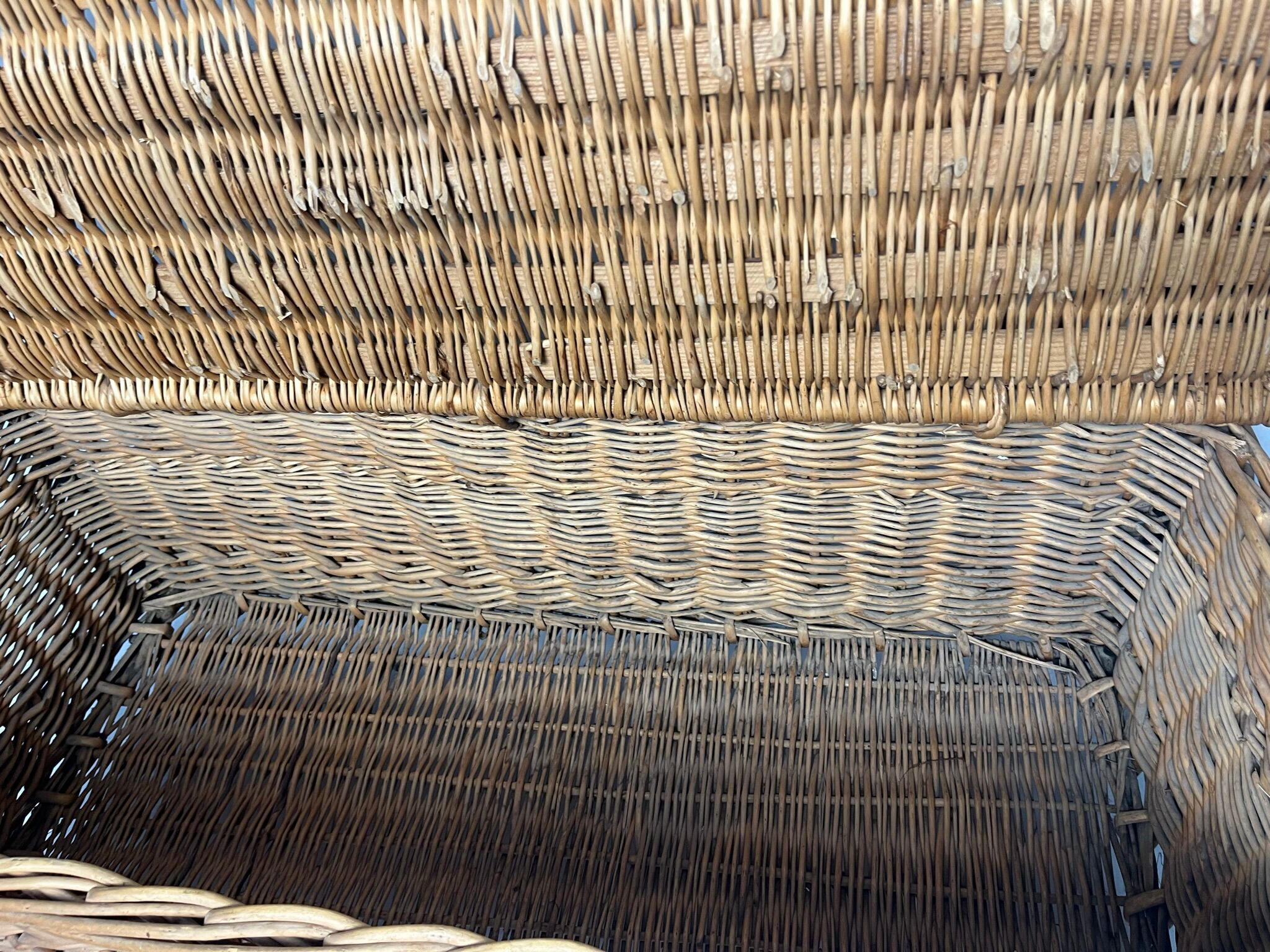 Vintage rattan chest bench child circa 1960