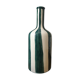 Enamelled ceramic vase, striped graphic design