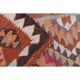 1970s vintage Turkish hand-knotted wool cotton brown runner rug 90x286
