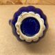 Antique alphonse mouton melon pitcher flamed ceramic blue vintage