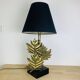 Bamboo and gold leaf lamp, Hollywood Regency style, 1970s