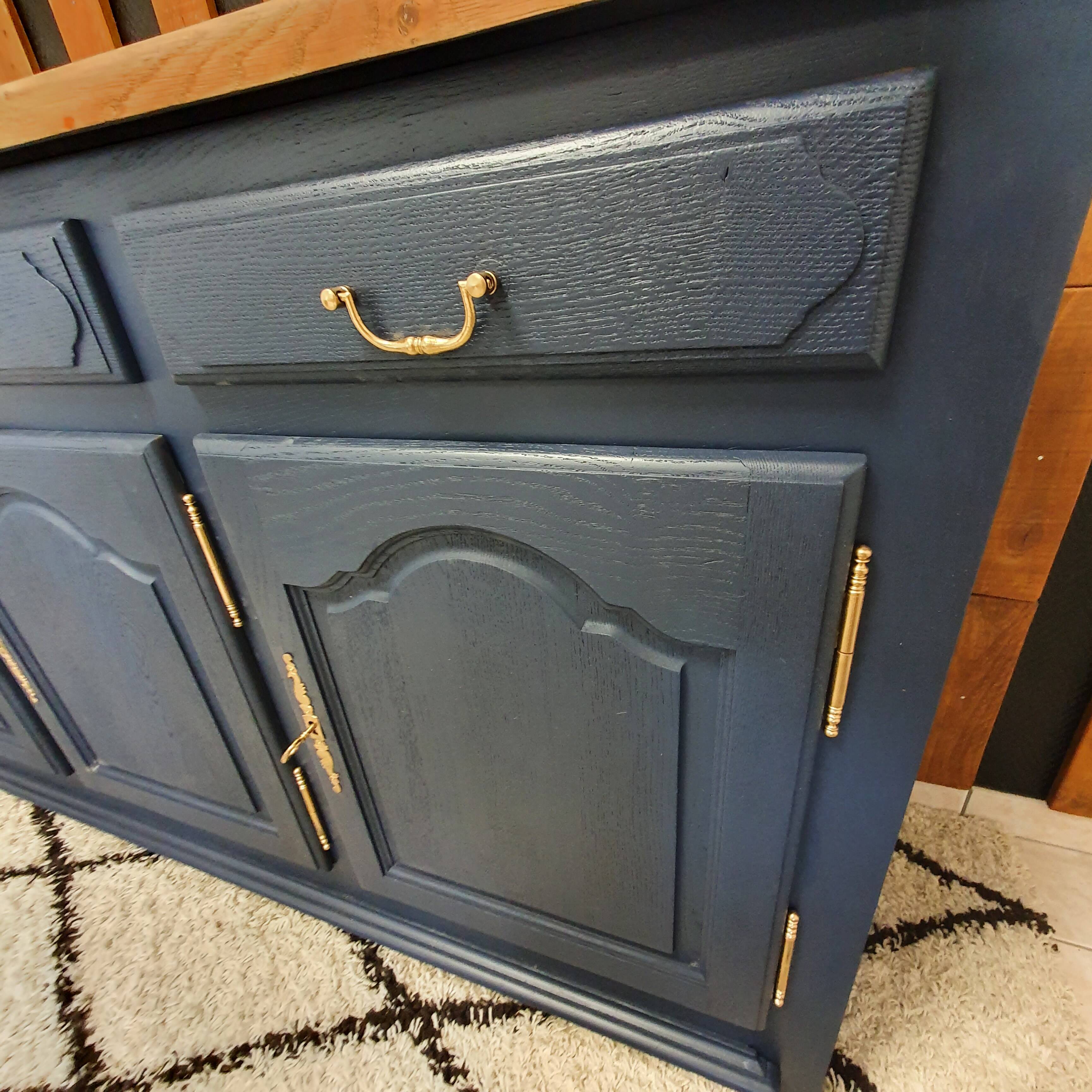 Old sideboard restyled midnight blue