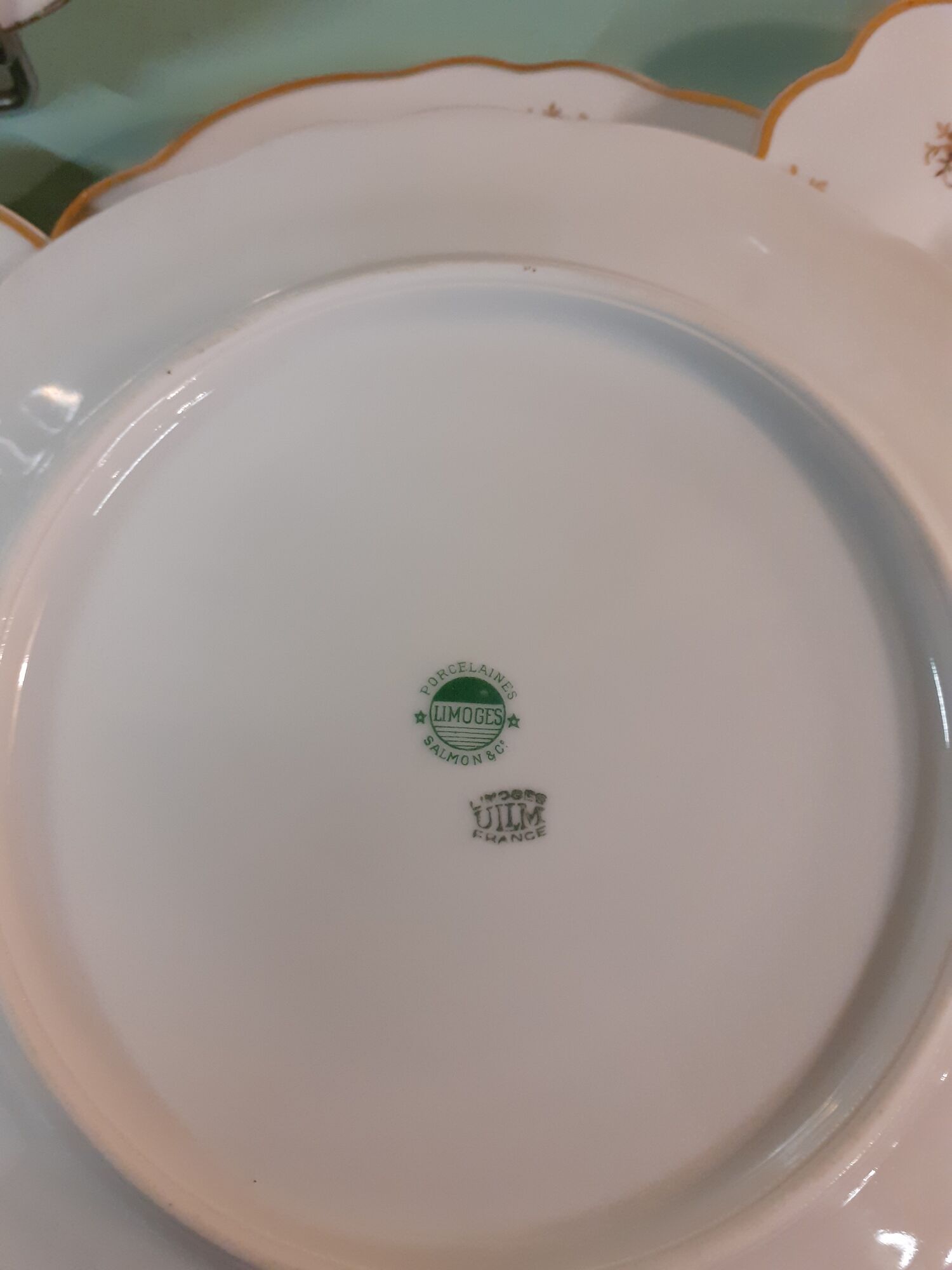Dessert plates batch of 10 - porcelain from Limoges Salmon & cie