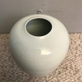 Cracked ceramic vase signed 1970