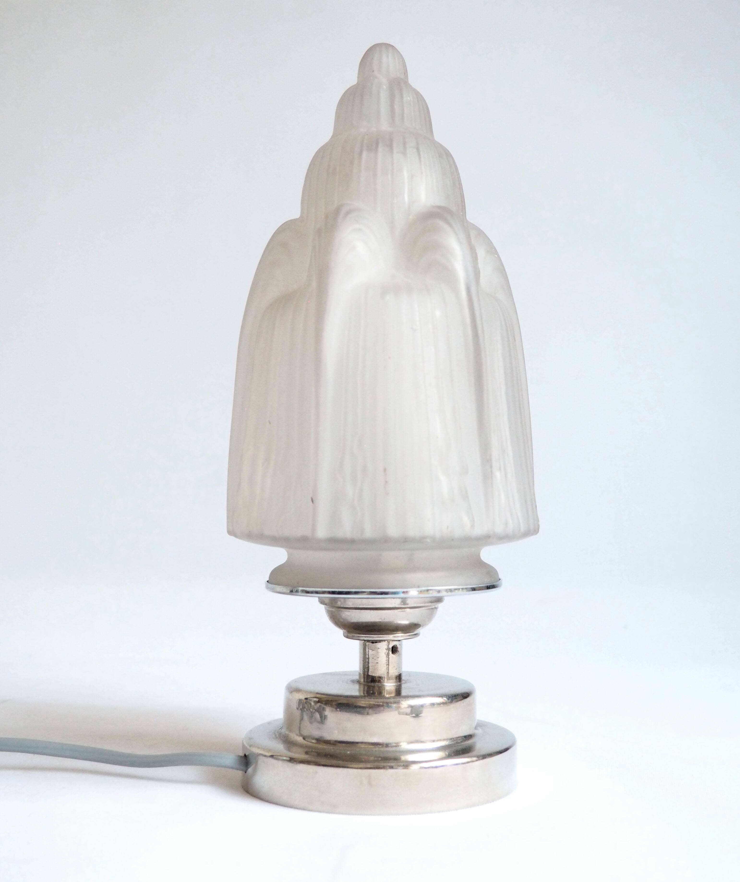 Art Deco fountain glass lamp