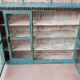 Burmese teak showcase with original blue patina