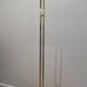 Brass Floor Lamp with Adjustable Reflector on a Timber Base