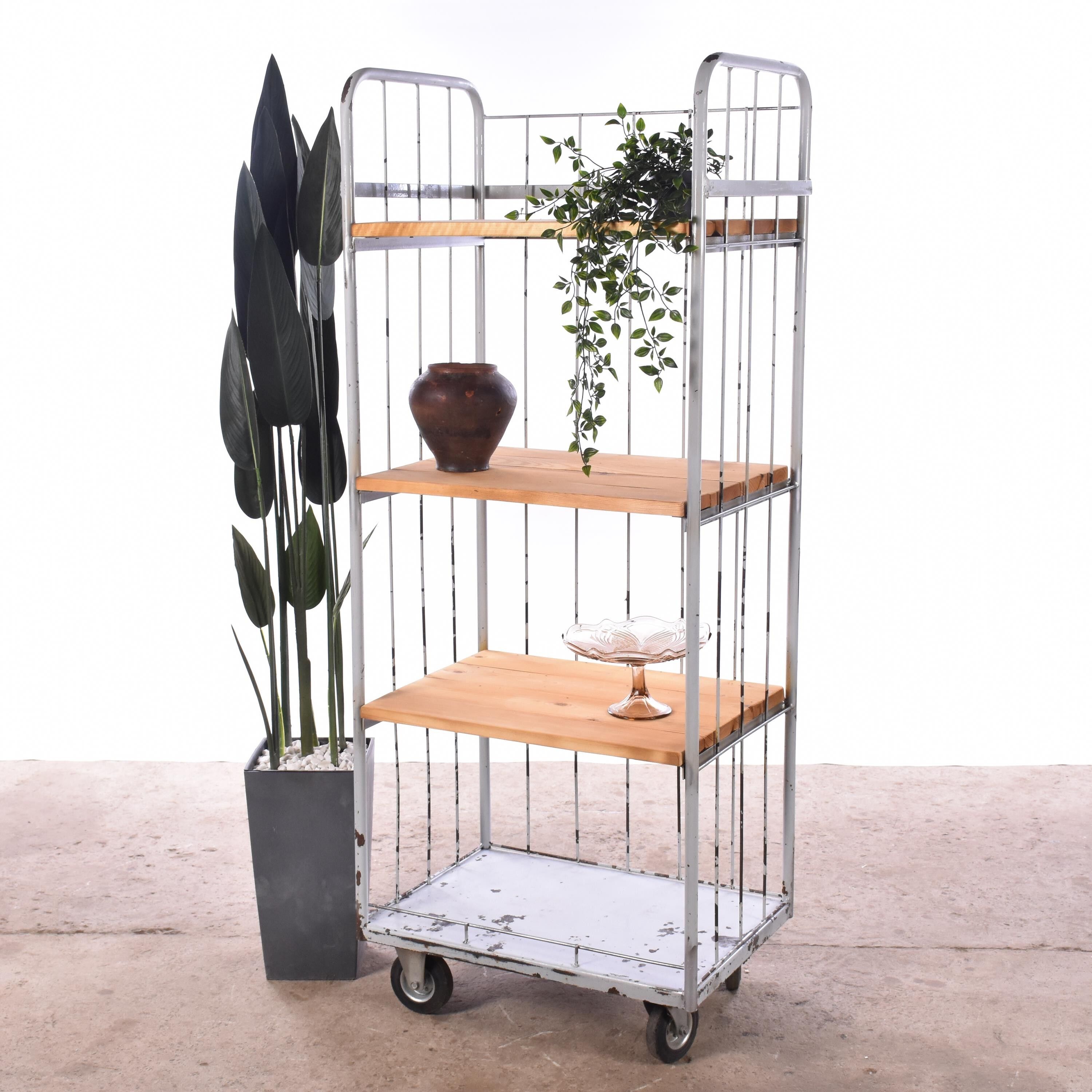 Industrial shelving unit on wheels Trolley