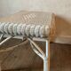 Vintage white rattan coffee table