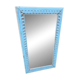 Ancien miroir Art déco en teck birman