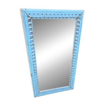 Antique Art Deco mirror in Burmese teak.