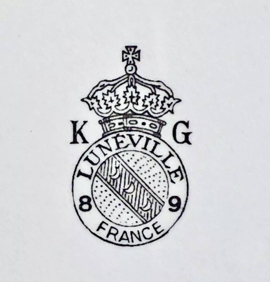 6 old Luneville flat plates, Réverbère model