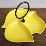 Designer ceramic dish with compartments, 1960s