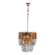 Zero Quattro chandelier brown cut glass Murano Italy 1970