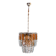 Zero Quattro chandelier brown cut glass Murano Italy 1970
