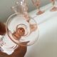 6 rosaline liqueur walking glasses