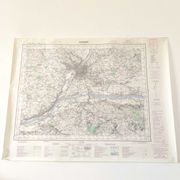 Carte vintage Angers 73x55cm