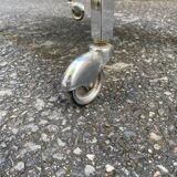 Chrome rolling serving cart from the 1950s-60s