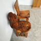 Paire de chaises brutalistes savoyardes en pin