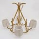 4-light rattan and rope pendant light, 1960-1970.