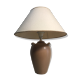 Old beige ceramic body lamp - abat-day vintage cream