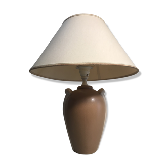 Old beige ceramic body lamp - abat-day vintage cream