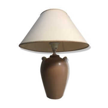 Old beige ceramic body lamp - abat-day vintage cream