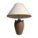 Old beige ceramic body lamp - abat-day vintage cream