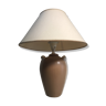 Lampe corps céramique beige abat-jour crème vintage