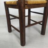 4 brutalist straw chairs