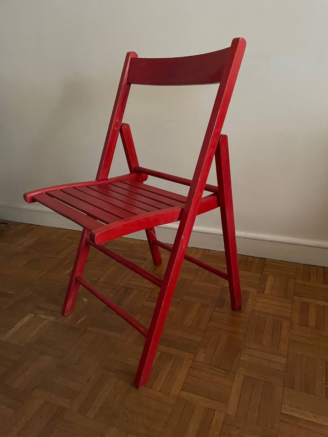2 Vintage Wooden Folding Chairs