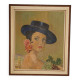 Mid-Century Modern, Spanish Flamenco Dancer in Acrylic circa 1950