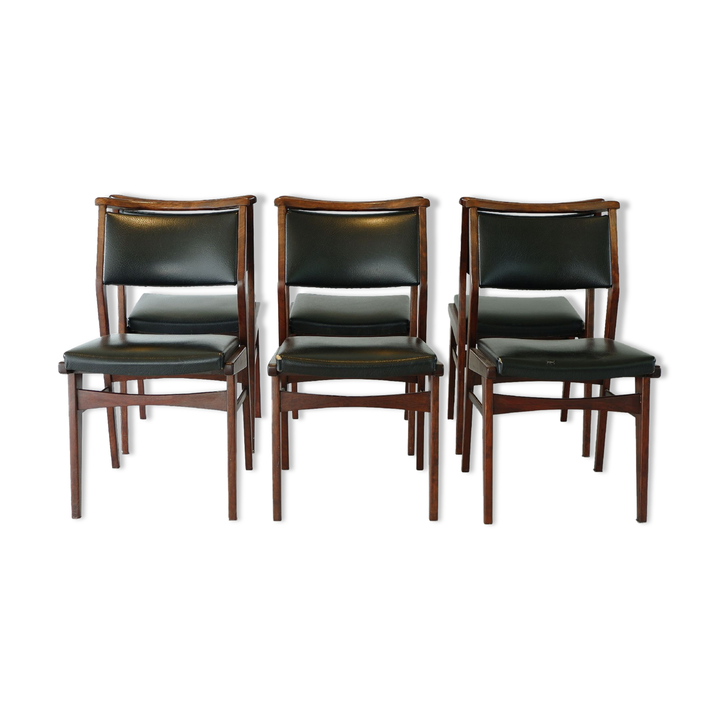 Set of 6 dining chairs in rosewood 1960s