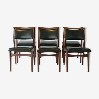 Set of 6 dining chairs in rosewood 1960s