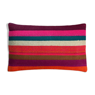 Housse de coussin kilim vintage turque faite à la main, 30 x 50 cm